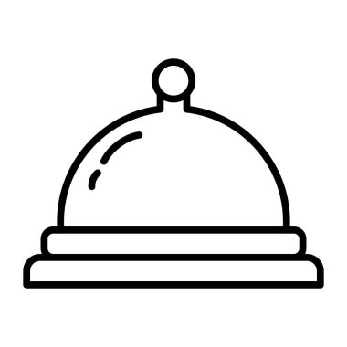 Servis tabağı Vektör Satırı Simge Tasarımı