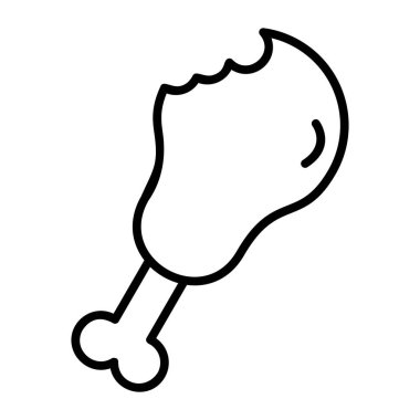 Tavuk budu Vektör Satırı Simge Tasarımı