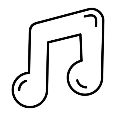 Müzik Vektörü Satırı Simgesi Tasarımı
