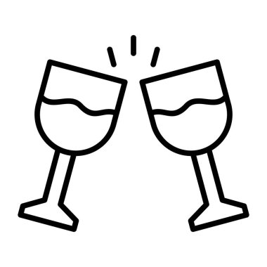 Şerefe Vektör Satırı Simge Tasarımı