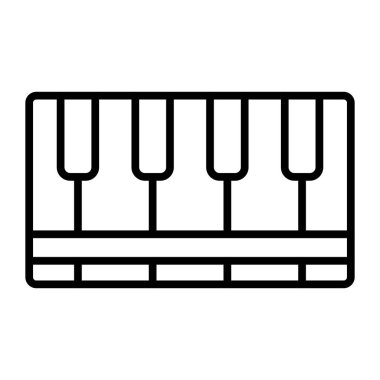 Piyano Vektör Satırı Simge Tasarımı