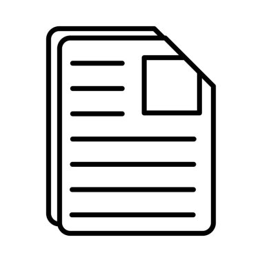 İş Belgesi Vektör Satır Simgesi Tasarımı