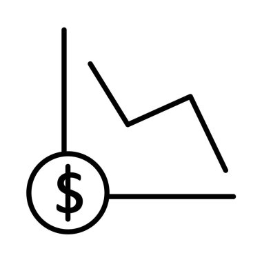 Para Birimi Değişimi Vektör Satırı Simgesi Tasarımı