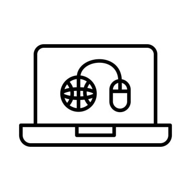 Web Bankacılık Vektör Satırı Simge Tasarımı