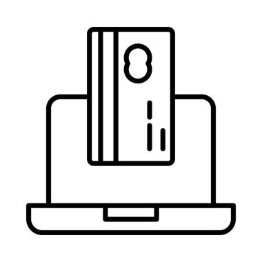 E-Bankacılık Vektör Satırı Simge Tasarımı