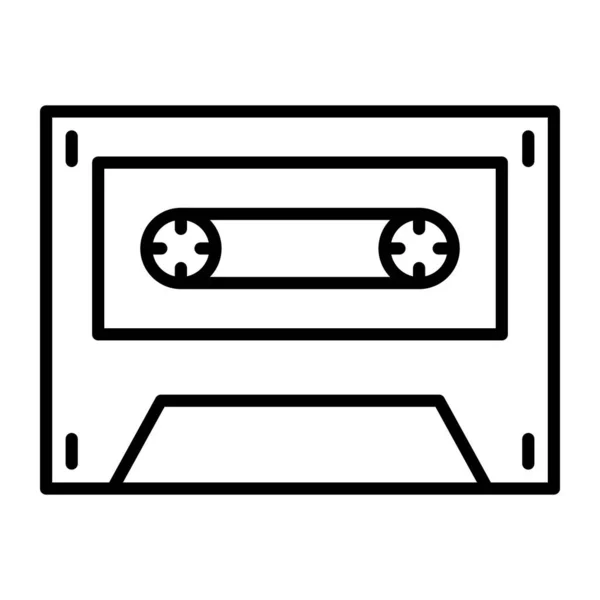 Cassette Vector Line Icon Desig — Vector de stock