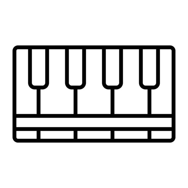 Piano Vectorlijn Icoon Desig — Stockvector