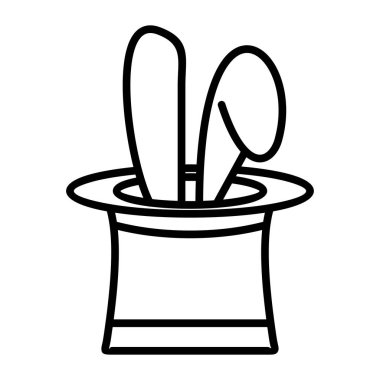 Sihirli Hile Vektör Satırı Simge Tasarımı