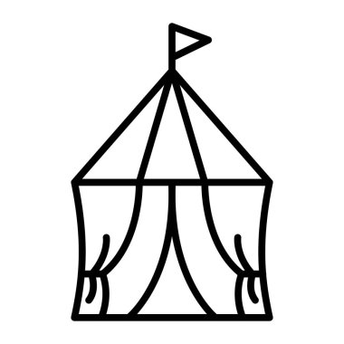 Sirk Vektör Satırı Simge Tasarımı