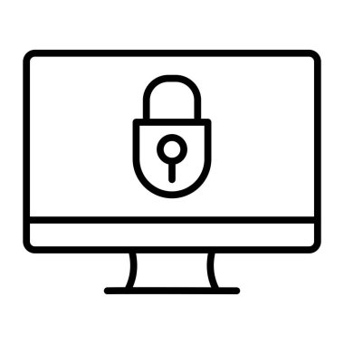 Ekran Vektörü Satırı Simge Tasarımı