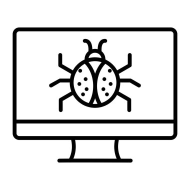  Kötü Yazılım Vektör Satırı Simgesi Tasarımı