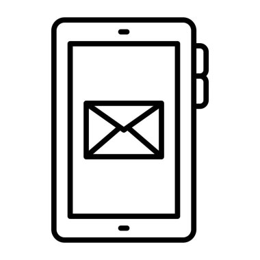 E- posta Vektör Satırı Simgesi Tasarımı