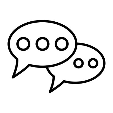 Sohbet Kabarcık Vektör Satırı Simge Tasarımı