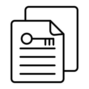 Belgeler Vektör Satırı Simge Tasarımı