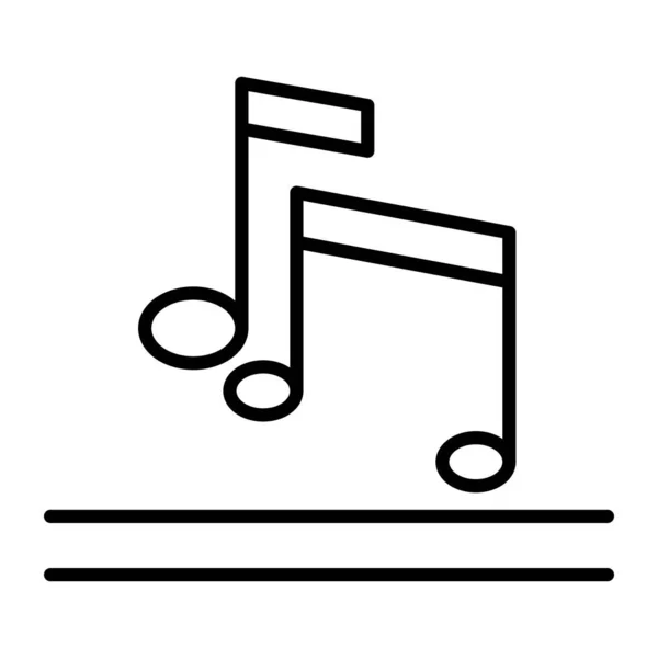 Notas Música Vector Line Icon Desig — Archivo Imágenes Vectoriales