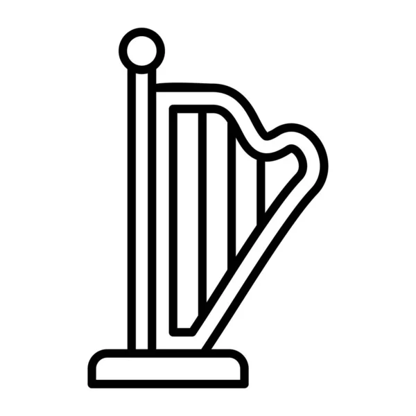 Linea Harp Vector Icona Desig — Vettoriale Stock