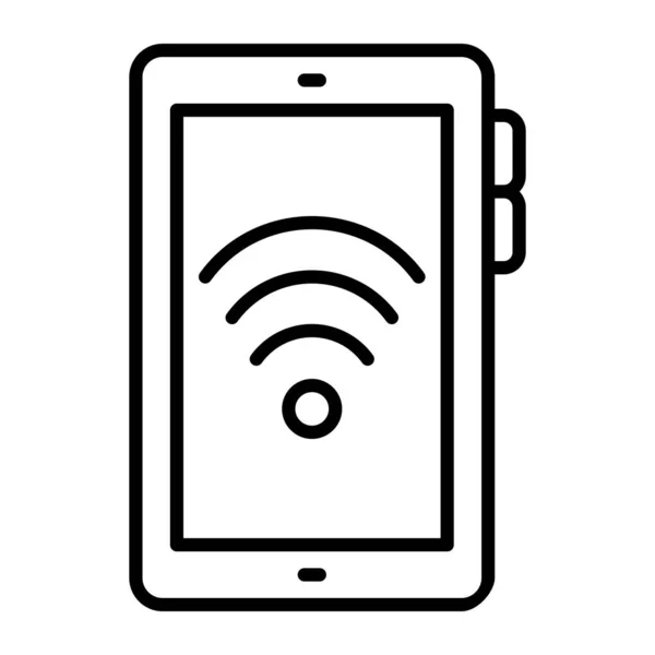 Linha Vetor Conexão Wifi Icon Desig — Vetor de Stock