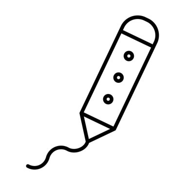 Vektör Satırı Simgesi Tasarımı Çiziliyor