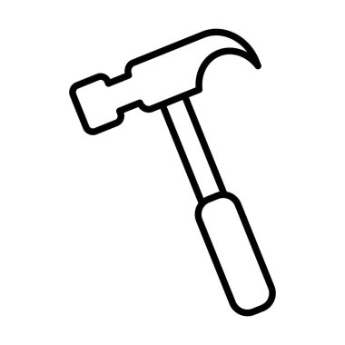 Çekiç Vektör Satırı Simge Tasarımı