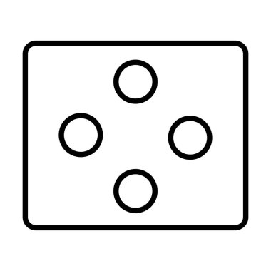 Düğme Vektör Satırı Simge Tasarımı