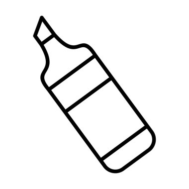 İşaretleyici Vektör Satır Simgesi Tasarımı