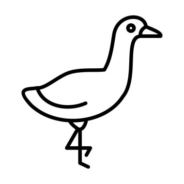 Kaz Vektör Satırı Simge Tasarımı