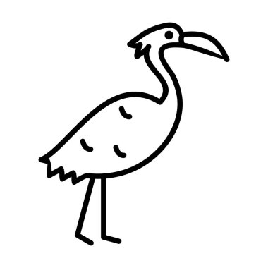 Heron Vektör Satır Simgesi Tasarımı