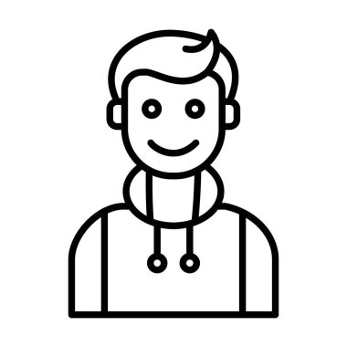 Erkek Vektör Satırı Simge Tasarımı