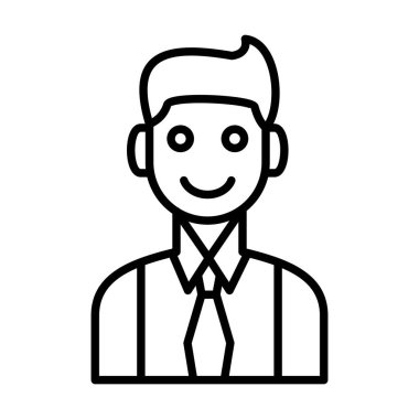 İş adamı Vektör Satırı Simge Tasarımı