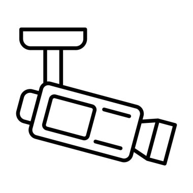 Cctv Vektör Satır Simgesi Tasarımı