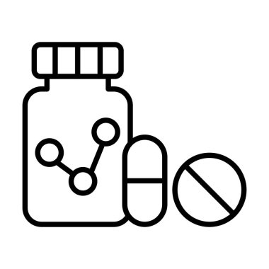 Pils Vektör Satır Simgesi Tasarımı