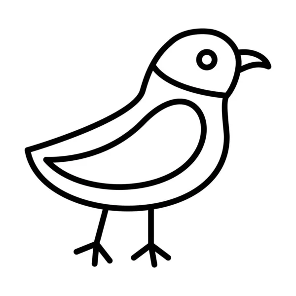 Fågelvektorlinje Icon Desig — Stock vektor