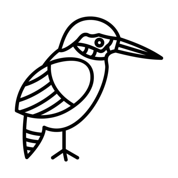 Eisvogel Vector Line Icon Desig — Stockvektor