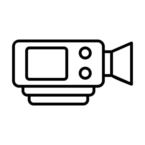 Icône Ligne Vectorielle Caméra Vidéo Desig — Image vectorielle