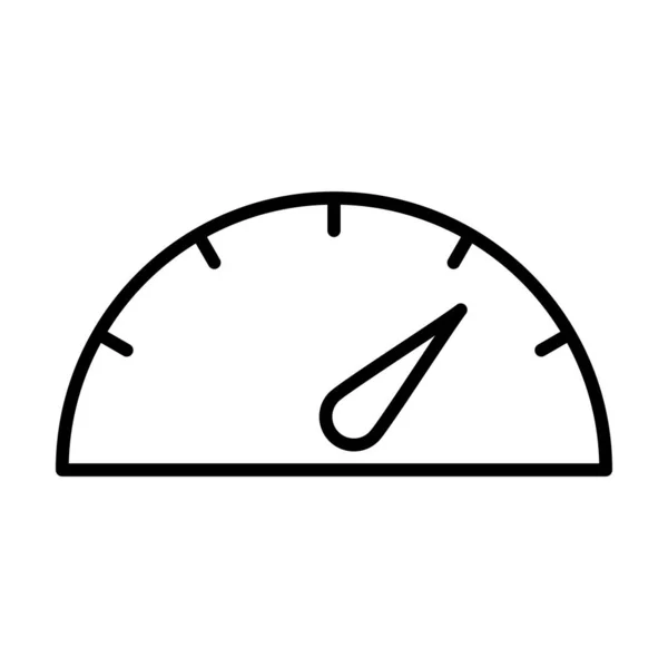 Hastighetsmätare Vector Line Icon Desig — Stock vektor