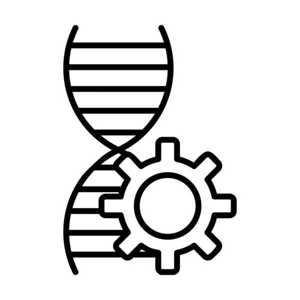 Genetik Mühendislik Vektör Satırı Simge Tasarımı
