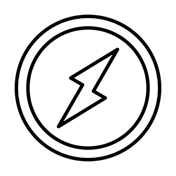Thunder Vector Line Icon Desig — Archivo Imágenes Vectoriales