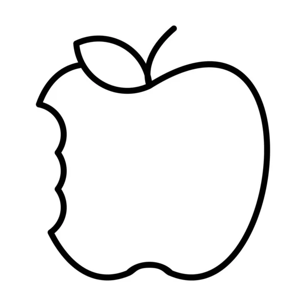 Icono Línea Vectorial Apple Desig — Vector de stock