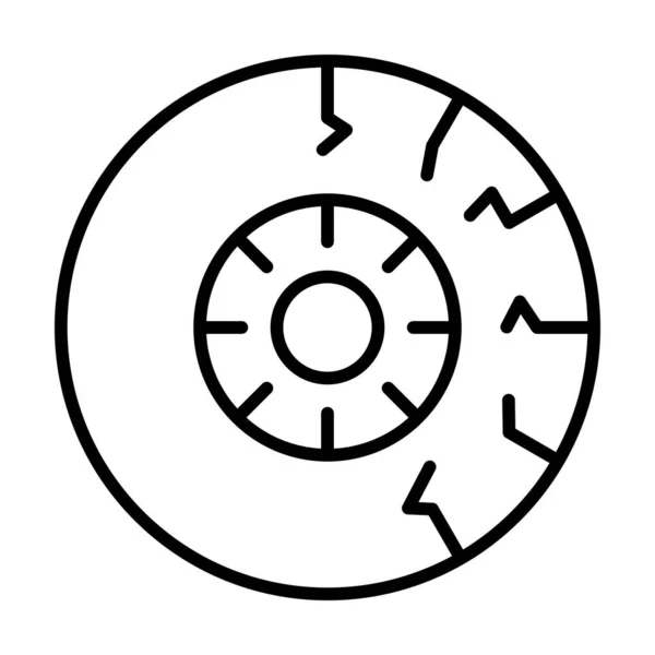 Eye Ball Vector Line Icon Desig — Stock Vector