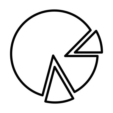 Pasta Çizelgesi Vektör Satırı Simge Tasarımı