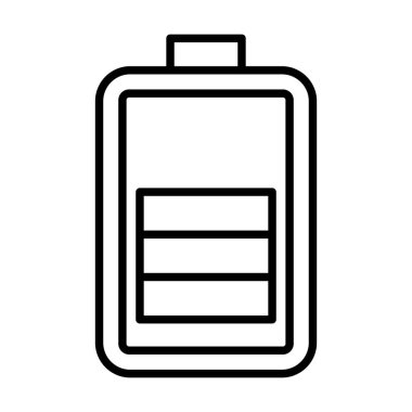 Pil Vektör Satırı Simge Tasarımı