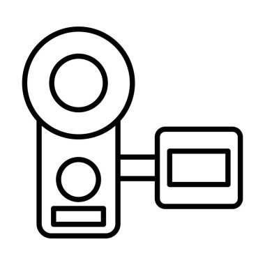  Kamera Vektör Satırı Simge Tasarımı