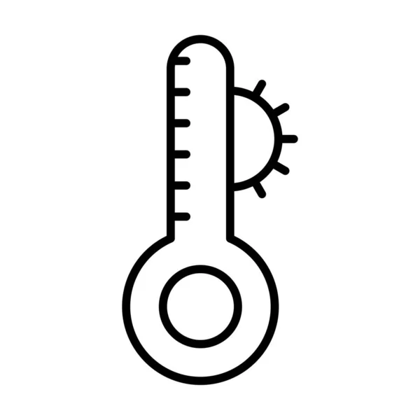 Temperatur Vektor Line Icon Desig — Stockvektor