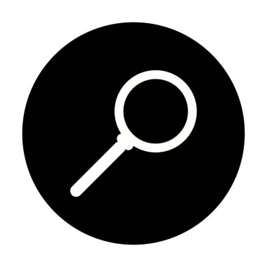 Büyüteç Vektör Kabartması Ters Döndürülmüş Simge Tasarımı