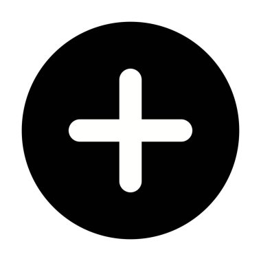 Artı Vektör Kabartması Tersine Çevrilmiş Simge Tasarımı