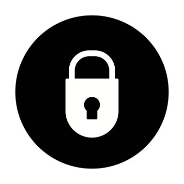 Vektör Kabartmasını Kilitle Ters Simge Tasarımı