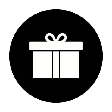 Hediye Vektörü Glyph Ters Simge Tasarımı