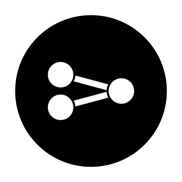 Compartir Vector Glyph Inverted Icon Desig — Vector de stock