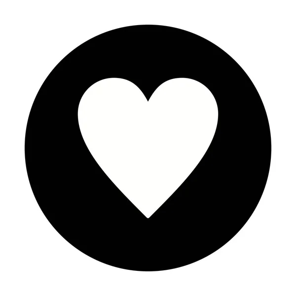 Corazón Vector Glifo Invertido Icono Desig — Archivo Imágenes Vectoriales