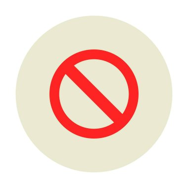 Forbiden Vektör Düz Çember Ico